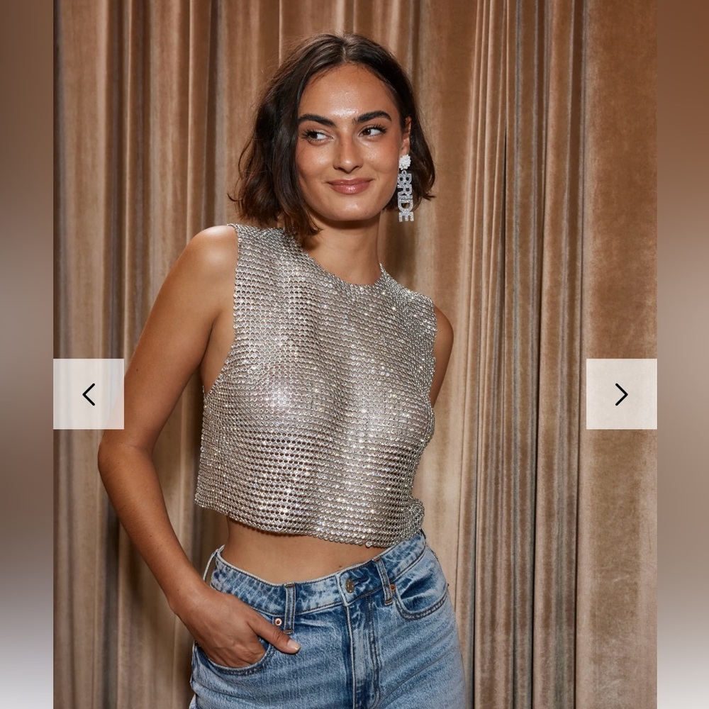 12th Tribe Rhinestone Top : Size Medium